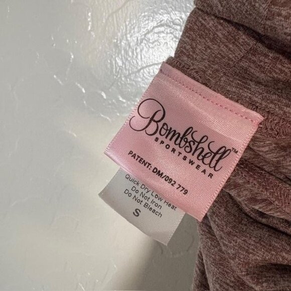 Bombshell Sportswear Leggings Womens Small Mauve Thigh-High Sock Stripe Made USA - Picture 6 of 10